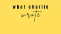 What Charlie WROTE logo for content management 
