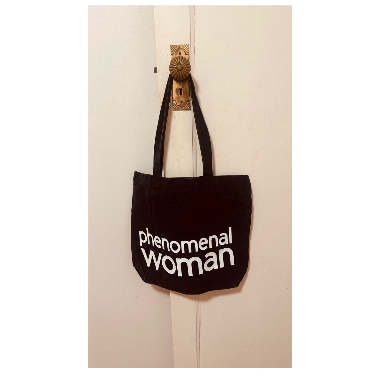 the PHENOMENAL WOMAN premium cotton canvas tote bag