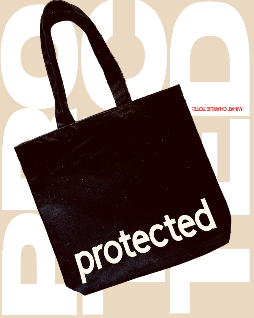 the PROTECTED premium cotton canvas tote bag