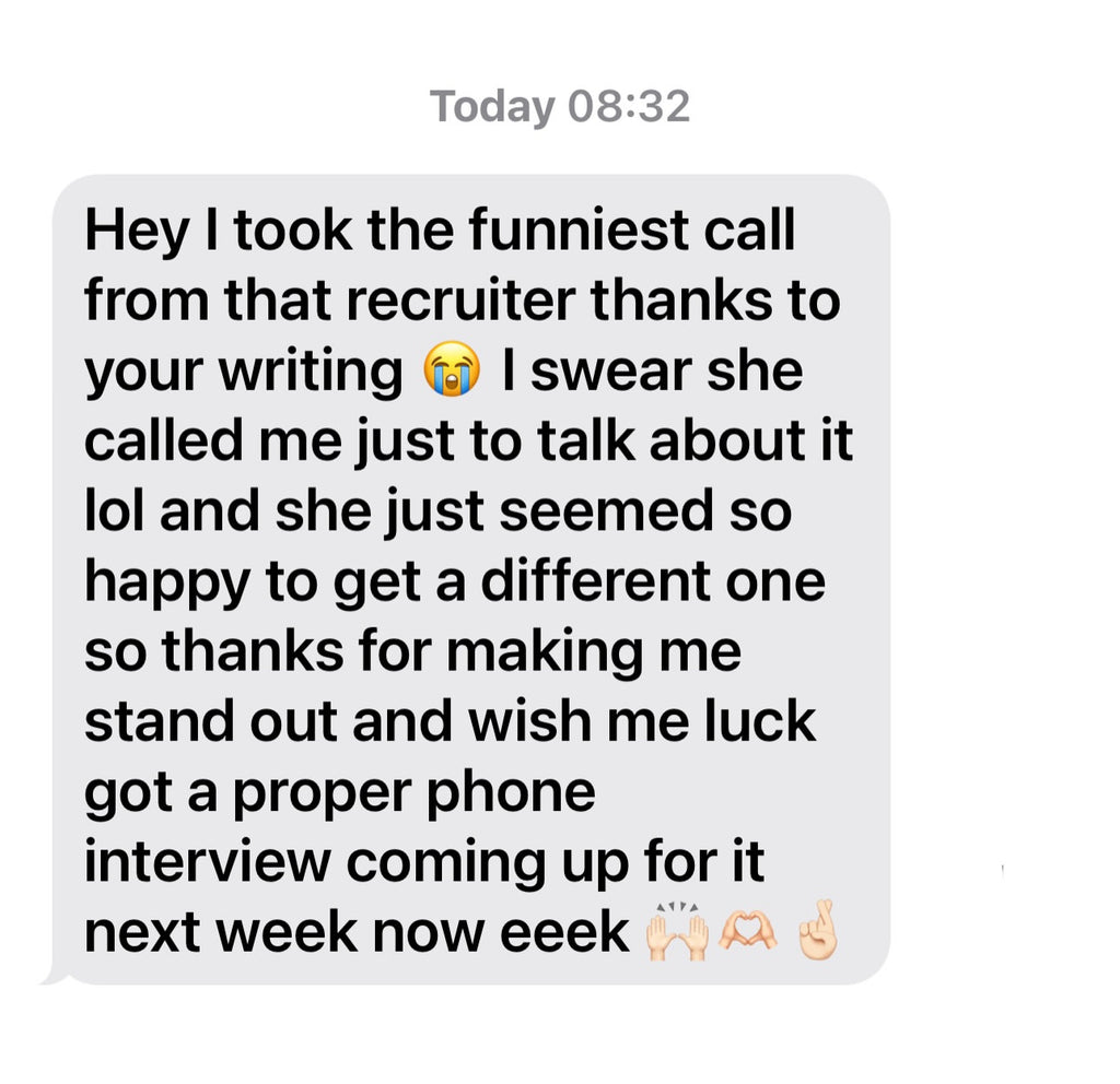 What Charlie ReWrote CV & Resumé Writing customer review & testimonial 