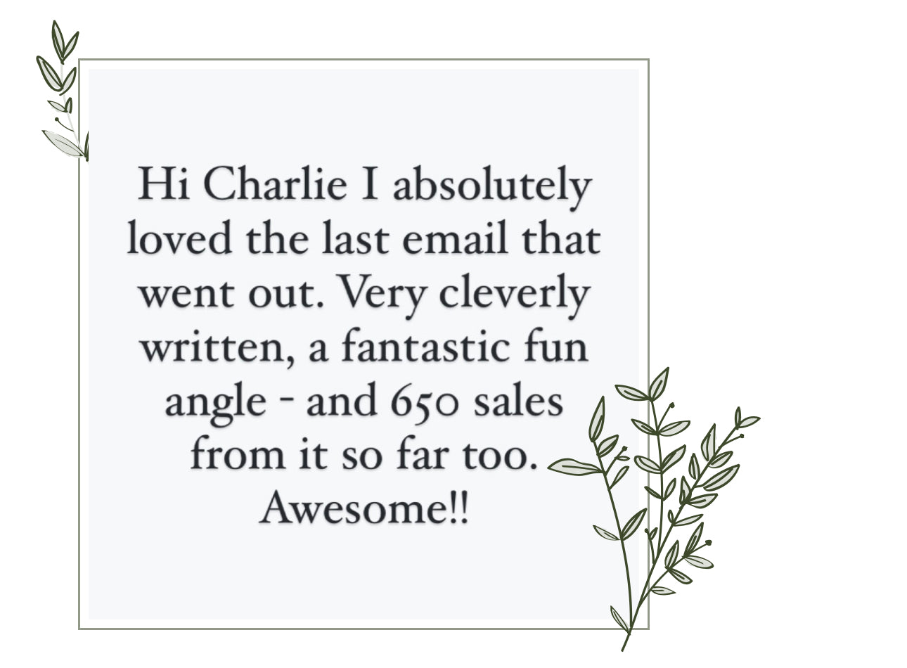 What Charlie Wrote Email Writing